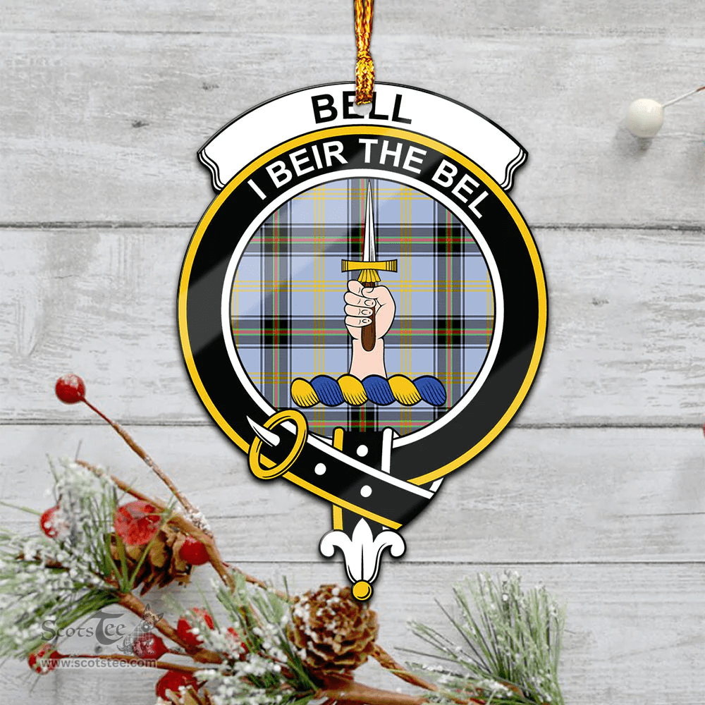 Scottish Bell Clan Tartan Mica Ornament Christmas Decoratio - 2-Sided  Scottish Plaid Tartan Plaid