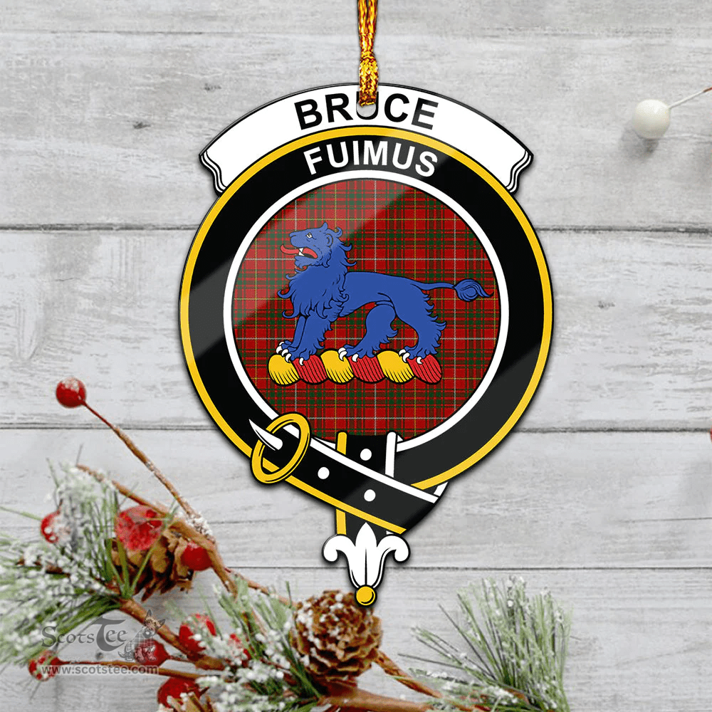 Scottish Bruce Clan Tartan Mica Ornament Christmas Decoratio - 2-Sided  Scottish Plaid Tartan Plaid