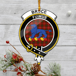 Scottish Bruce Clan Tartan Mica Ornament Christmas Decoratio - 2-Sided  Scottish Plaid Tartan Plaid