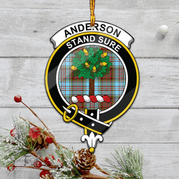 Scottish Anderson Ancient Clan Tartan Mica Ornament Christmas Decoratio - 2-Sided  Scottish Plaid Tartan Plaid