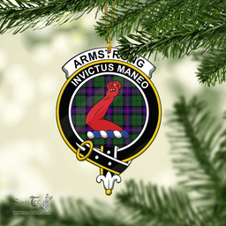 Scottish Armstrong Modern Clan Tartan Mica Ornament Christmas Decoratio - 2-Sided  Scottish Plaid Tartan Plaid