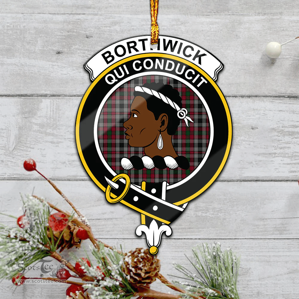 Scottish Borthwick Clan Tartan Mica Ornament Christmas Decoratio - 2-Sided  Scottish Plaid Tartan Plaid