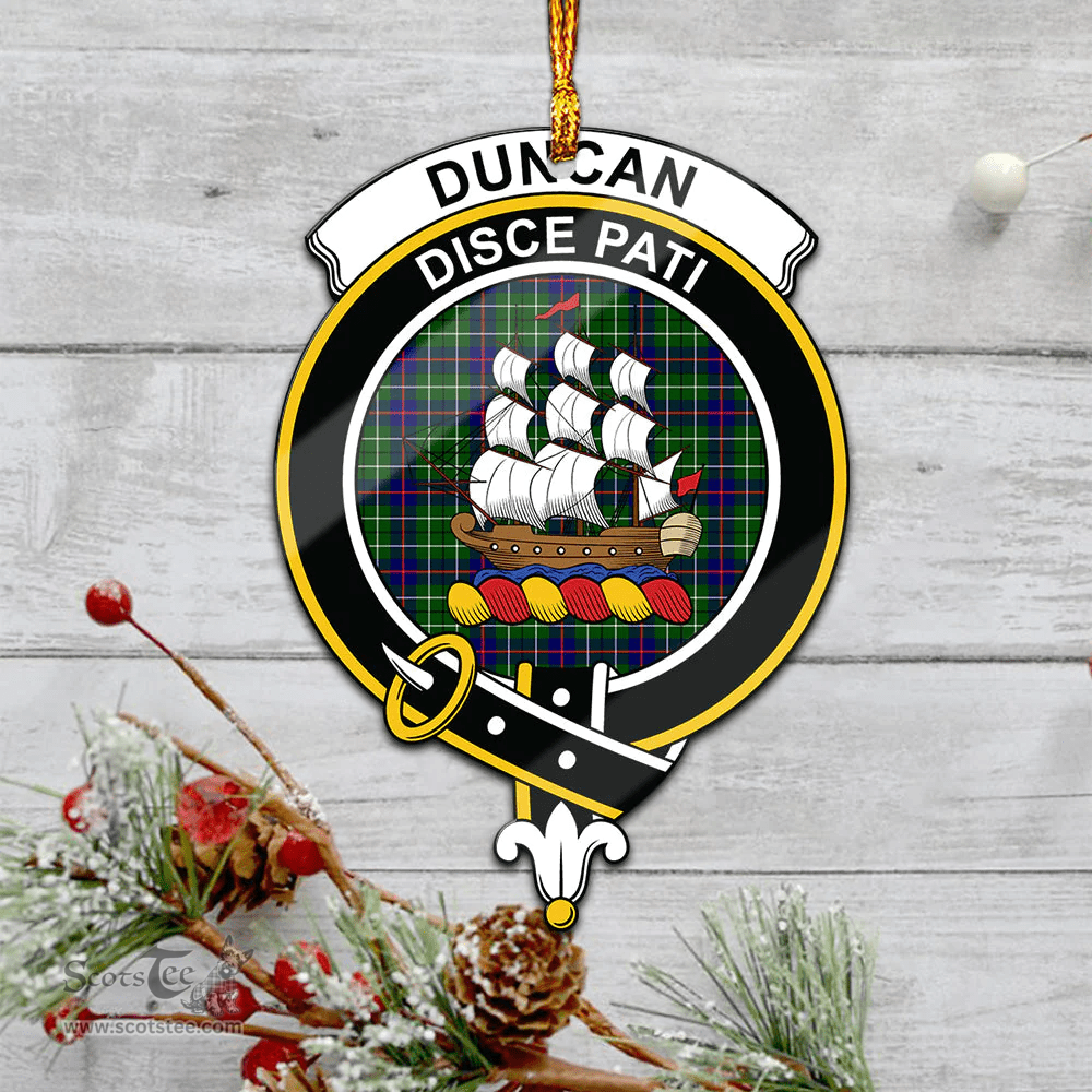 Scottish Duncan Modern Clan Tartan Mica Ornament Christmas Decoratio - 2-Sided  Scottish Plaid Tartan Plaid
