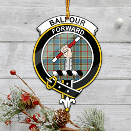 Scottish Balfour Blue Clan Tartan Mica Ornament Christmas Decoratio - 2-Sided  Scottish Plaid Tartan Plaid
