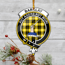 Scottish Barclay Dress Modern Clan Tartan Mica Ornament Christmas Decoratio - 2-Sided  Scottish Plaid Tartan Plaid