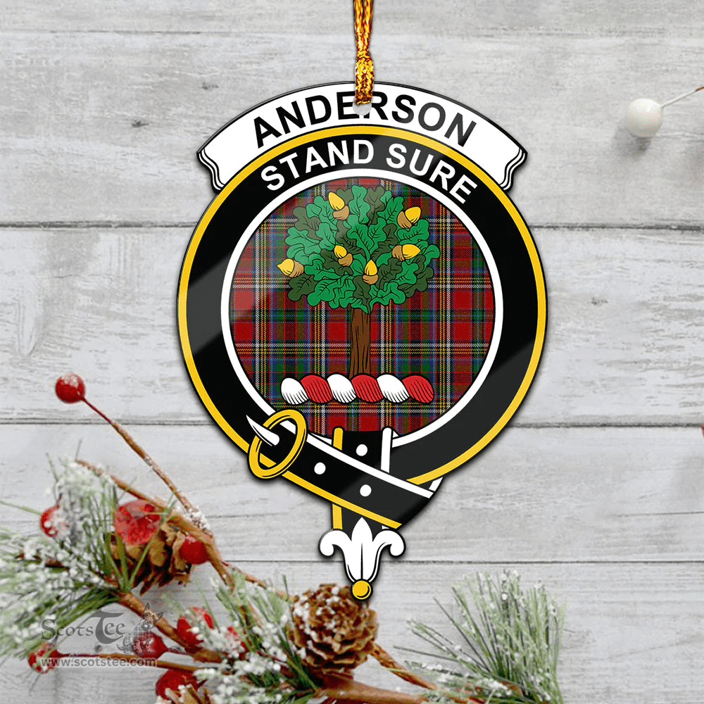 Scottish Anderson Of Ardbrake Clan Tartan Mica Ornament Christmas Decoratio - 2-Sided  Scottish Plaid Tartan Plaid