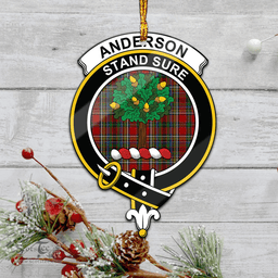 Scottish Anderson Of Ardbrake Clan Tartan Mica Ornament Christmas Decoratio - 2-Sided  Scottish Plaid Tartan Plaid