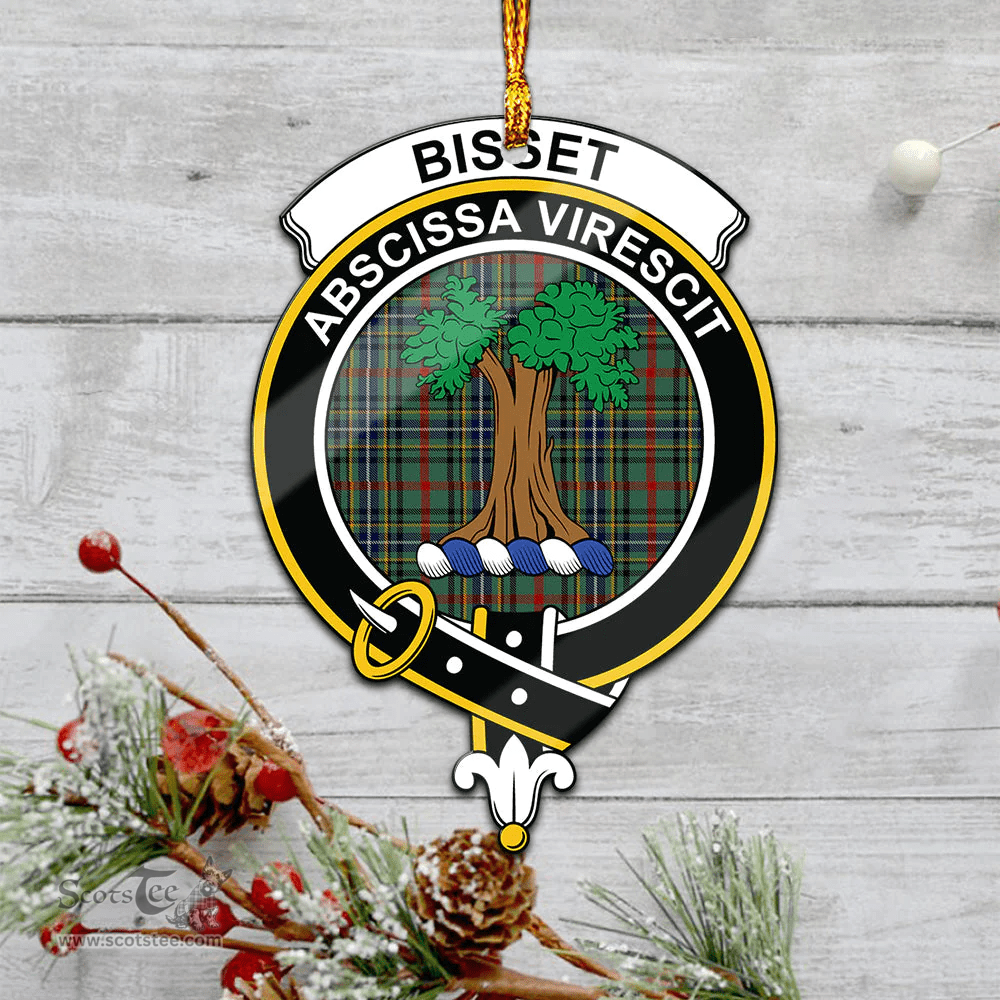 Scottish Bisset Clan Tartan Mica Ornament Christmas Decoratio - 2-Sided  Scottish Plaid Tartan Plaid