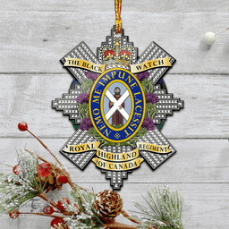 Scottish Black Watch Modern Of Canada Clan Tartan Mica Ornament Christmas Decoratio - 2-Sided  Scottish Plaid Tartan Plaid