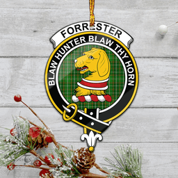 Scottish Forrester Or Foster Hunting Clan Tartan Mica Ornament Christmas Decoratio - 2-Sided  Scottish Plaid Tartan Plaid