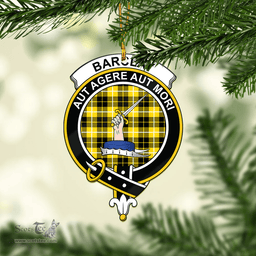 Scottish Barclay Dress Modern Clan Tartan Mica Ornament Christmas Decoratio - 2-Sided  Scottish Plaid Tartan Plaid