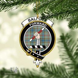 Scottish Balfour Blue Clan Tartan Mica Ornament Christmas Decoratio - 2-Sided  Scottish Plaid Tartan Plaid