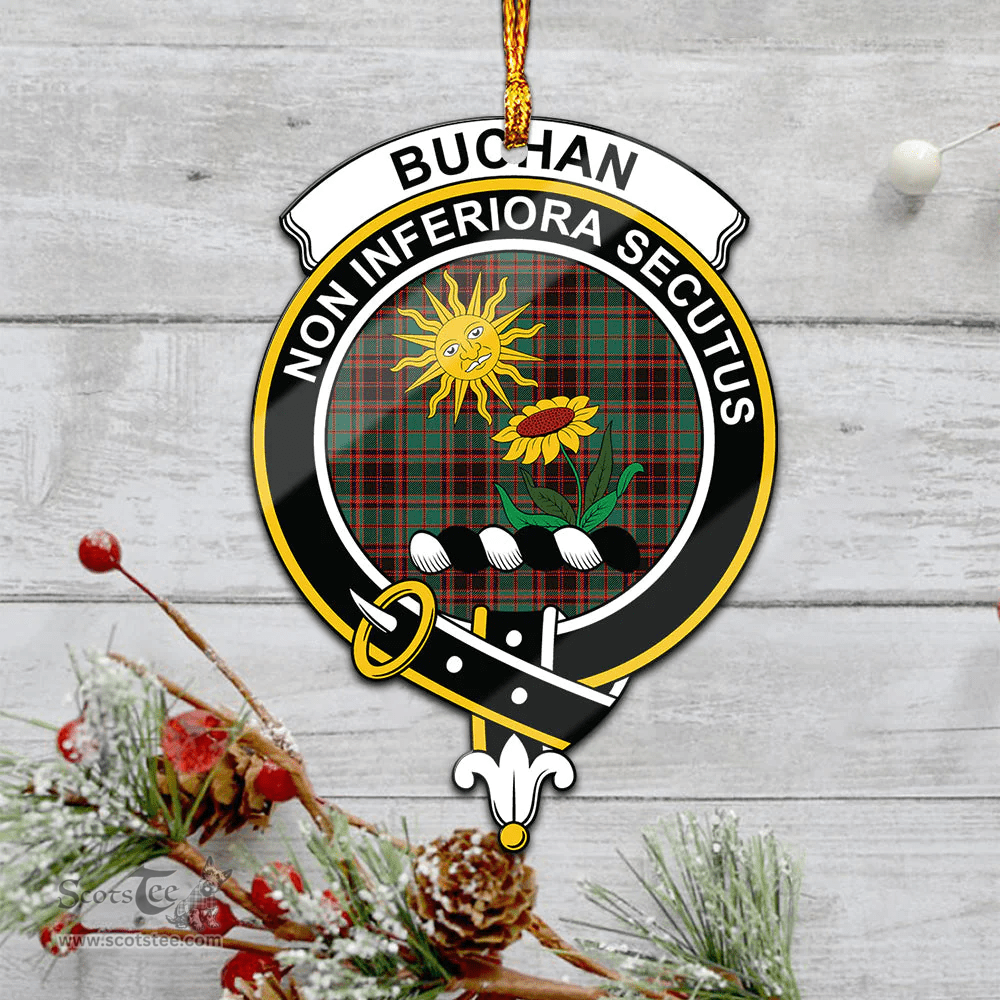 Scottish Buchan Ancient Clan Tartan Mica Ornament Christmas Decoratio - 2-Sided  Scottish Plaid Tartan Plaid