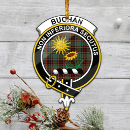 Scottish Buchan Ancient Clan Tartan Mica Ornament Christmas Decoratio - 2-Sided  Scottish Plaid Tartan Plaid