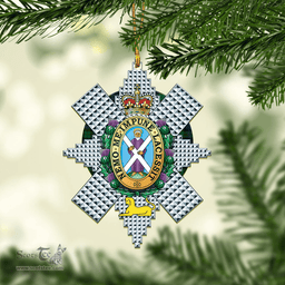 Scottish Black Watch Clan Tartan Mica Ornament Christmas Decoratio - 2-Sided  Scottish Plaid Tartan Plaid