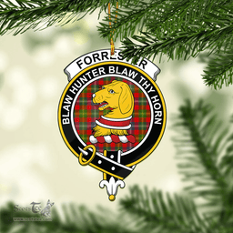 Scottish Forrester Clan Tartan Mica Ornament Christmas Decoratio - 2-Sided  Scottish Plaid Tartan Plaid