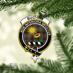Scottish Buchan Ancient Clan Tartan Mica Ornament Christmas Decoratio - 2-Sided  Scottish Plaid Tartan Plaid