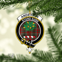 Scottish Anderson Of Ardbrake Clan Tartan Mica Ornament Christmas Decoratio - 2-Sided  Scottish Plaid Tartan Plaid