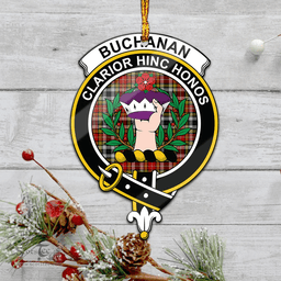 Scottish Buchanan Old Dress Clan Tartan Mica Ornament Christmas Decoratio - 2-Sided  Scottish Plaid Tartan Plaid