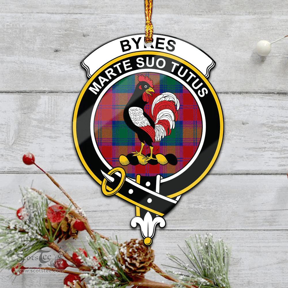 Scottish Byres Byses Clan Tartan Mica Ornament Christmas Decoratio - 2-Sided  Scottish Plaid Tartan Plaid