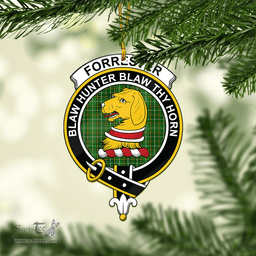 Scottish Forrester Or Foster Hunting Clan Tartan Mica Ornament Christmas Decoratio - 2-Sided  Scottish Plaid Tartan Plaid