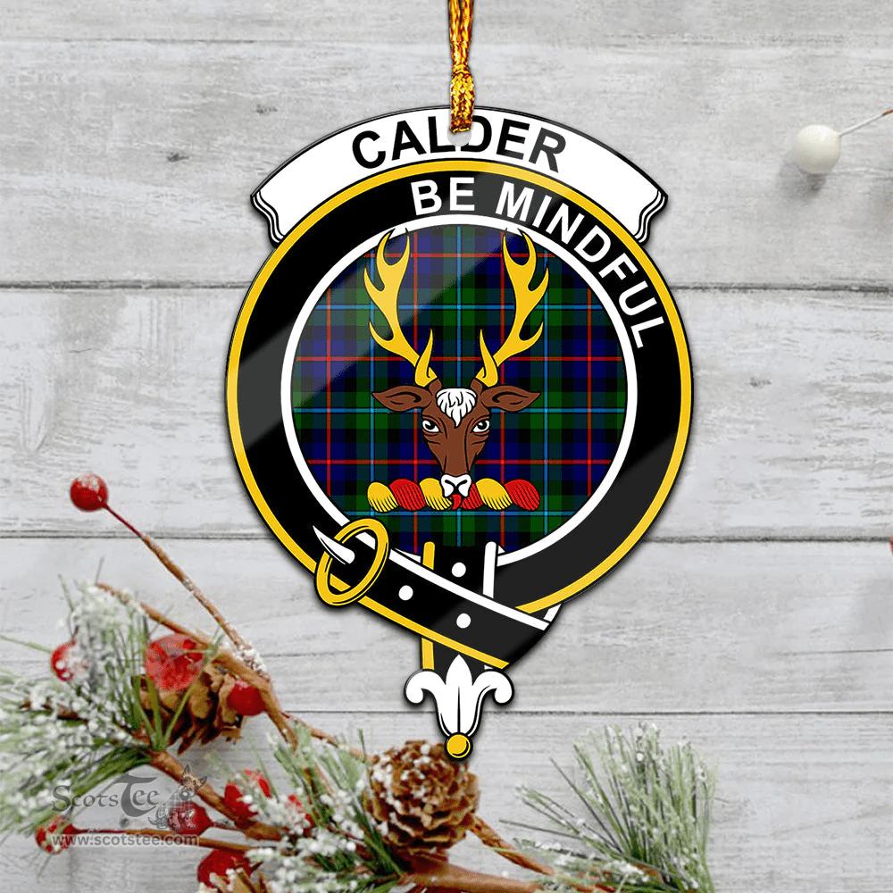 Scottish Calder Modern Clan Tartan Mica Ornament Christmas Decoratio - 2-Sided  Scottish Plaid Tartan Plaid