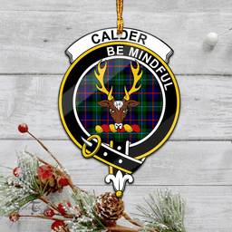 Scottish Calder Modern Clan Tartan Mica Ornament Christmas Decoratio - 2-Sided  Scottish Plaid Tartan Plaid