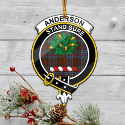 Scottish Anderson Highland Society Of London Clan Tartan Mica Ornament Christmas Decoratio - 2-Sided  Scottish Plaid Tartan Plaid