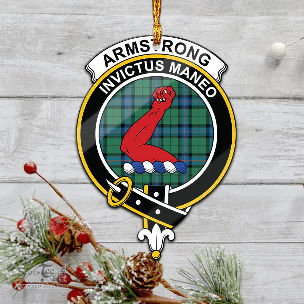 Scottish Armstrong Ancient Clan Tartan Mica Ornament Christmas Decoratio - 2-Sided  Scottish Plaid Tartan Plaid