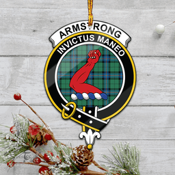 Scottish Armstrong Ancient Clan Tartan Mica Ornament Christmas Decoratio - 2-Sided  Scottish Plaid Tartan Plaid