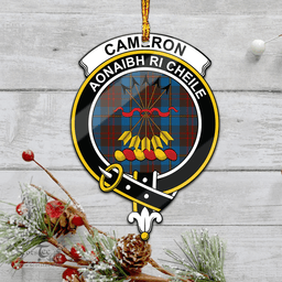 Scottish Cameron Hunting Clan Tartan Mica Ornament Christmas Decoratio - 2-Sided  Scottish Plaid Tartan Plaid