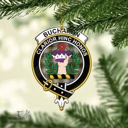Scottish Buchanan Dress Clan Tartan Mica Ornament Christmas Decoratio - 2-Sided  Scottish Plaid Tartan Plaid