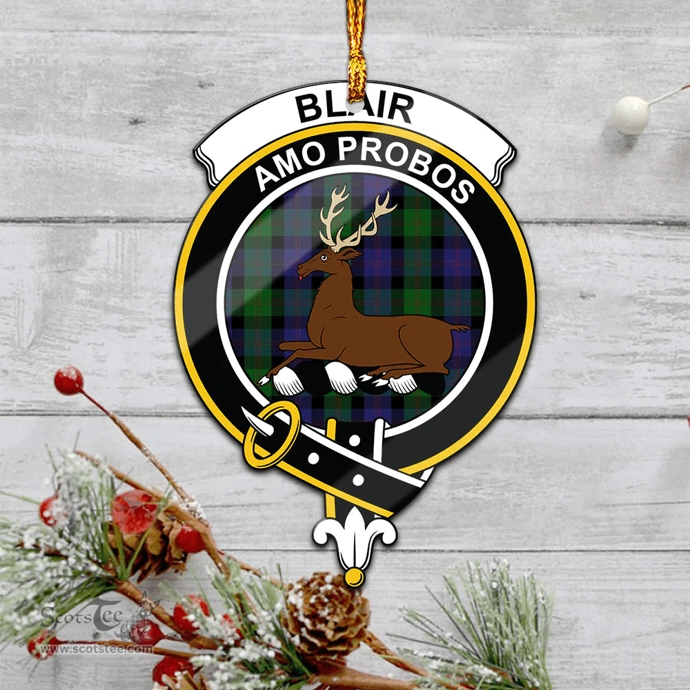 Scottish Blair Clan Tartan Mica Ornament Christmas Decoratio - 2-Sided  Scottish Plaid Tartan Plaid