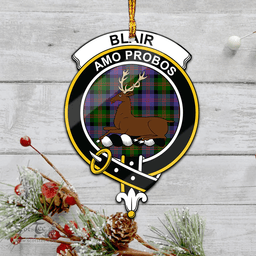 Scottish Blair Modern Clan Tartan Mica Ornament Christmas Decoratio - 2-Sided  Scottish Plaid Tartan Plaid