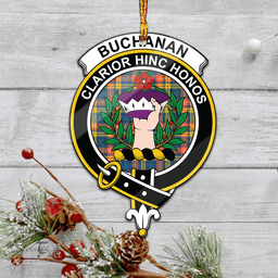 Scottish Buchanan Ancient Clan Tartan Mica Ornament Christmas Decoratio - 2-Sided  Scottish Plaid Tartan Plaid