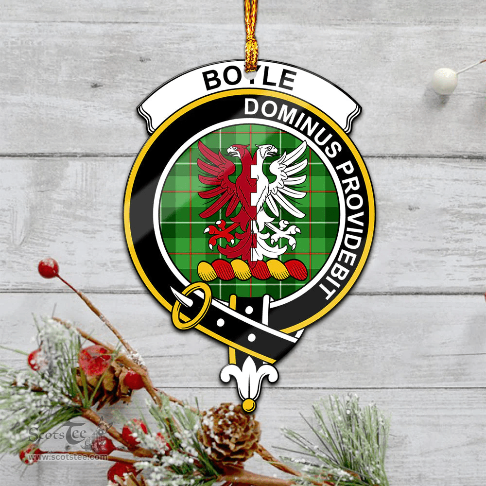 Scottish Boyle Clan Tartan Mica Ornament Christmas Decoratio - 2-Sided  Scottish Plaid Tartan Plaid