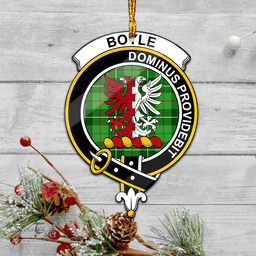 Scottish Boyle Clan Tartan Mica Ornament Christmas Decoratio - 2-Sided  Scottish Plaid Tartan Plaid