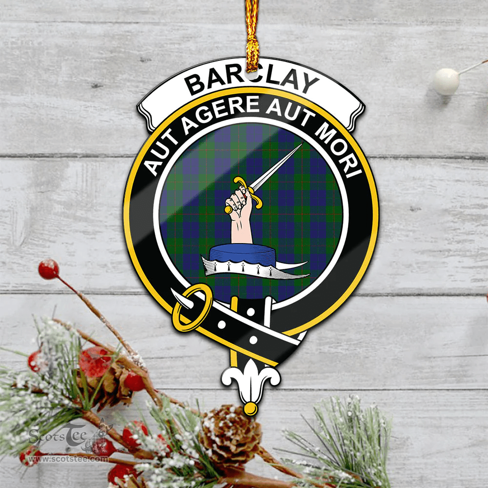 Scottish Barclay Clan Tartan Mica Ornament Christmas Decoratio - 2-Sided  Scottish Plaid Tartan Plaid