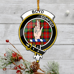 Scottish Boyd Modern Clan Tartan Mica Ornament Christmas Decoratio - 2-Sided  Scottish Plaid Tartan Plaid