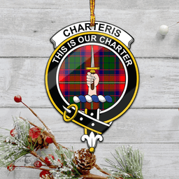 Scottish Charteris Clan Tartan Mica Ornament Christmas Decoratio - 2-Sided  Scottish Plaid Tartan Plaid
