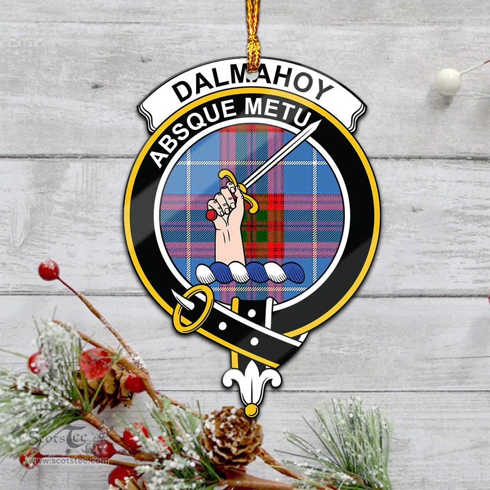 Scottish Dalmahoy Clan Tartan Mica Ornament Christmas Decoratio - 2-Sided  Scottish Plaid Tartan Plaid