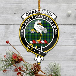Scottish Cranstoun Clan Tartan Mica Ornament Christmas Decoratio - 2-Sided  Scottish Plaid Tartan Plaid