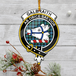Scottish Galbraith Ancient Clan Tartan Mica Ornament Christmas Decoratio - 2-Sided  Scottish Plaid Tartan Plaid