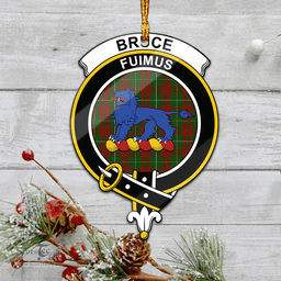 Scottish Bruce Hunting Clan Tartan Mica Ornament Christmas Decoratio - 2-Sided  Scottish Plaid Tartan Plaid