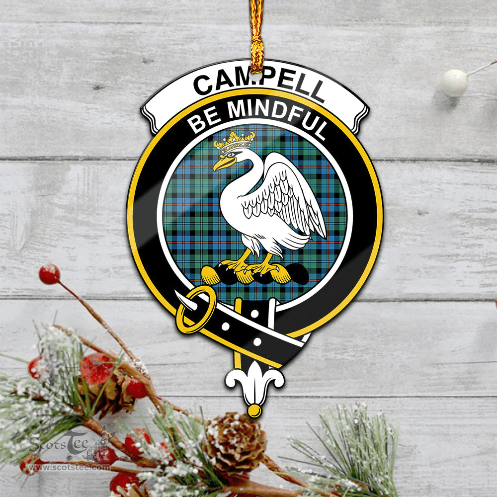 Scottish Campbell Of Cawdor Ancient Clan Tartan Mica Ornament Christmas Decoratio - 2-Sided  Scottish Plaid Tartan Plaid