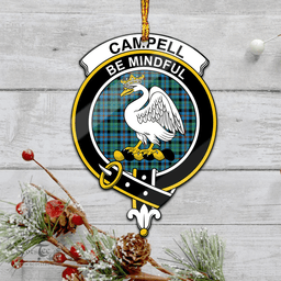 Scottish Campbell Of Cawdor Ancient Clan Tartan Mica Ornament Christmas Decoratio - 2-Sided  Scottish Plaid Tartan Plaid