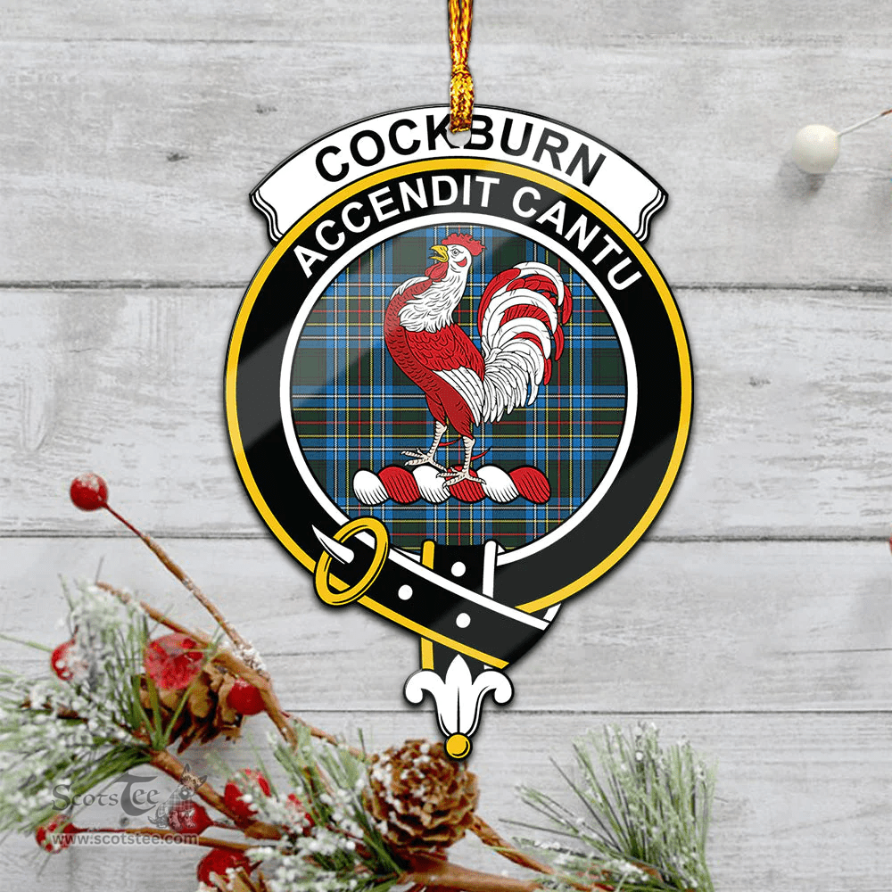 Scottish Cockburn Modern Clan Tartan Mica Ornament Christmas Decoratio - 2-Sided  Scottish Plaid Tartan Plaid