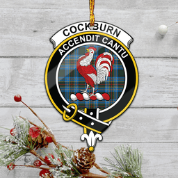 Scottish Cockburn Modern Clan Tartan Mica Ornament Christmas Decoratio - 2-Sided  Scottish Plaid Tartan Plaid