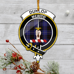 Scottish Dunlop Clan Tartan Mica Ornament Christmas Decoratio - 2-Sided  Scottish Plaid Tartan Plaid