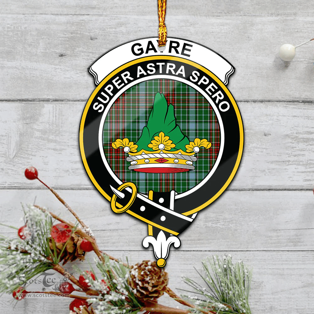 Scottish Gayre Clan Tartan Mica Ornament Christmas Decoratio - 2-Sided  Scottish Plaid Tartan Plaid